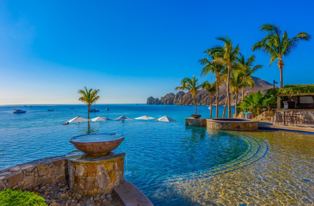 The infinity pool and the Arch, Residence 5-205, Hacienda Beach Club