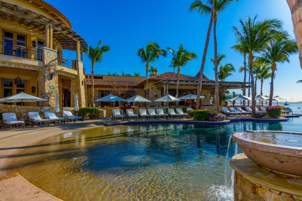 The pool terrace, Residence 5-205, Hacienda Beach Club